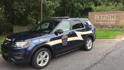 Lehigh EMS vehicle on campus